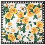 Reduzierte Gelbe Blumenmuster Dolce & Gabbana Dolce Seidenschals aus Seide für Damen Einheitsgröße 