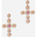 Goldene Dolce & Gabbana Dolce Runde Turmalin Ohrringe mit Ländermotiv aus Gelbgold 18 Karat für Damen 