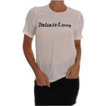 Reduzierte Weiße Motiv Elegante Dolce & Gabbana Dolce T-Shirts mit Pailletten aus Seide für Damen 
