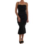 Reduzierte Schwarze Dolce & Gabbana Dolce Meerjungfrauenkleider mit Reißverschluss aus Seide für Damen Größe L für Partys 