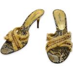 Gelbe Vintage Dolce & Gabbana Dolce Lederschuhe & Kunstlederschuhe aus Leder für Damen Größe 39 