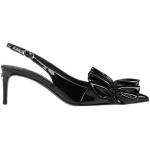 Schwarze Dolce & Gabbana Dolce Pfennigabsatz Slingback Pumps mit Schnalle aus Kalbsleder für Damen Größe 35,5 