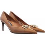 Reduzierte Braune Dolce & Gabbana Dolce High Heels & Stiletto-Pumps aus Leder für Damen Größe 38 