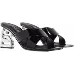 Schwarze Dolce & Gabbana Dolce Offene High Heels & Stiletto-Pumps aus Kalbsleder für Damen Größe 39,5 