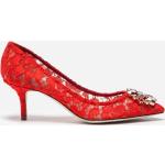 Rote Dolce & Gabbana Dolce Damenpumps aus Leder Größe 37,5 