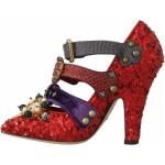Reduzierte Rote Dolce & Gabbana Dolce Mary Jane Pumps aus Schlangenleder für Damen Größe 36 