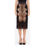 Animal-Print Dolce & Gabbana Dolce Midi Festliche Röcke mit Reißverschluss aus Spitze für Damen Größe L 