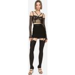 Schwarze Dolce & Gabbana Dolce Mini High Waist Röcke & Taillenröcke mit Reißverschluss aus Jersey für Damen Größe L 
