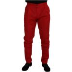Reduzierte Rote Dolce & Gabbana Dolce Slim Fit Jeans aus Baumwolle für Herren Größe XL 