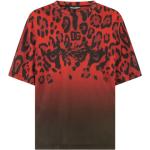 Reduzierte Bunte Animal-Print Kurzärmelige Dolce & Gabbana Dolce T-Shirts mit Leopard-Motiv aus Jersey für Herren Größe S 