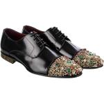 Reduzierte Schwarze Business Dolce & Gabbana Dolce Derby Schuhe aus Leder für Herren 
