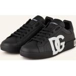 Schwarze Dolce & Gabbana Dolce Low Sneaker aus Glattleder für Herren Größe 43 
