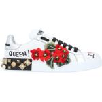 Reduzierte Weiße Dolce & Gabbana Dolce Damensneaker & Damenturnschuhe mit Schnürsenkel aus Leder Größe 35,5 