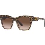 Braune Dolce & Gabbana Dolce Sonnenbrillen aus Leder 