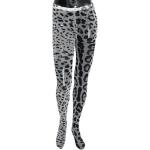 Reduzierte Schwarze Animal-Print Dolce & Gabbana Dolce Nylonstrumpfhosen mit Leopard-Motiv aus Mesh für Damen Größe M 