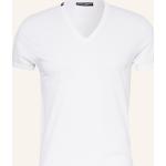 Reduzierte Weiße Dolce & Gabbana Dolce V-Ausschnitt T-Shirts aus Baumwolle für Herren Übergrößen 