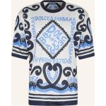 Dunkelblaue Dolce & Gabbana Dolce T-Shirts aus Seide für Herren Übergrößen 