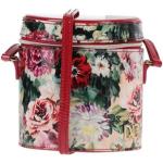 Reduzierte Rote Blumenmuster Dolce & Gabbana Dolce Umhängetaschen mit Reißverschluss aus Leder für Mädchen Klein 