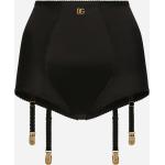 Dolce & Gabbana Unterwäsche - Panty aus Satin mit Strumpfhaltern und DG-Logo Schwarz female 4