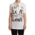 Reduzierte Weiße Motiv Dolce & Gabbana Dolce T-Shirts aus Baumwolle für Damen Größe S 