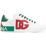 Weiße Dolce & Gabbana Dolce Low Sneaker mit Schnürsenkel aus Kalbsleder für Herren Größe 40 