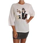 Reduzierte Weiße 3/4-ärmelige Dolce & Gabbana Dolce T-Shirts aus Seide für Damen Größe XS für den für den Sommer 