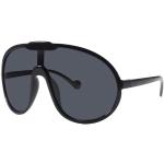Dollger Vintage Flat Top Y2K Sonnenbrille groß Herren Damen Oversized Brille Rechteckige Sonnenbrillen mit Flachem Oberteil UV 400,Schwarz