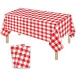 Rote Rechteckige eckige Tischdecken aus Kunststoff Einweg 