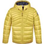 Gelbe Dolomite Corvara Daunenjacken mit Kapuze mit Reißverschluss mit Kapuze für Herren Größe XL für den für den Winter 