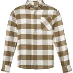 Braune Karo Regular Fit Hemden aus Flanell für Herren Größe XL 