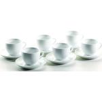 DOMESTIC Cappuccino-Sets mit Kaffee-Motiv aus Porzellan mikrowellengeeignet 