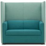 Petrolfarbene Domo Polstermöbel Zweisitzer-Sofas aus Stoff 2 Personen 