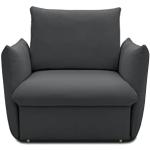 Dunkelgraue Moderne Lounge Sessel gepolstert Breite 100-150cm, Höhe 100-150cm, Tiefe 50-100cm 