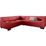 Reduzierte Rote Moderne Domo Polstermöbel Nachhaltige Leder-Ecksofas aus Leder Breite 200-250cm, Höhe 50-100cm, Tiefe 200-250cm 