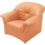 Reduzierte Peachfarbene Domo Polstermöbel Nachhaltige Sessel mit Hocker aus Kunstleder Breite 50-100cm, Höhe 50-100cm, Tiefe 50-100cm 