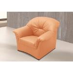 Reduzierte Peachfarbene Domo Polstermöbel Nachhaltige Sessel mit Hocker aus Kunstleder Breite 50-100cm, Höhe 50-100cm, Tiefe 50-100cm 