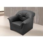 Reduzierte Schwarze Domo Polstermöbel Nachhaltige Sessel mit Hocker aus MDF Breite 50-100cm, Höhe 50-100cm, Tiefe 50-100cm 