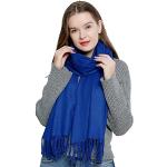 Reduzierte Blaue DonDon Wollschals aus Wolle für Damen Einheitsgröße für den für den Winter 