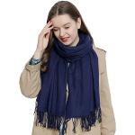 Reduzierte Dunkelblaue DonDon Wollschals aus Wolle für Damen Einheitsgröße für den für den Winter 