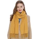 Reduzierte Gelbe DonDon Wollschals aus Wolle für Damen Einheitsgröße für den für den Winter 