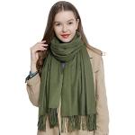 Reduzierte Grüne DonDon Wollschals aus Wolle für Damen Einheitsgröße für den für den Winter 