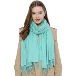 Reduzierte Mintgrüne DonDon Wollschals aus Wolle für Damen Einheitsgröße für den für den Winter 