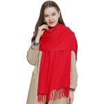 Reduzierte Rote DonDon Wollschals aus Wolle für Damen Einheitsgröße für den für den Winter 