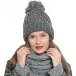 Reduzierte Hellgraue DonDon Schlauchschals & Loop-Schals aus Wolle für Damen Einheitsgröße für den für den Winter 