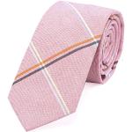 Pastellrosa Gestreifte DonDon Krawatten-Sets für Herren Einheitsgröße 