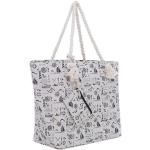 Braune Motiv Maritime DonDon Strandtaschen & Badetaschen mit Reißverschluss aus Kunstfaser für Damen Klein 