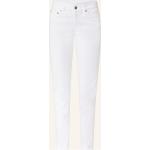Weiße DONDUP Monroe Slim Fit Jeans aus Baumwolle für Damen Größe XS 