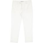 Weiße Unifarbene DONDUP Chino Hosen für Kinder mit Reißverschluss aus Baumwolle für Mädchen 