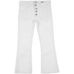 Weiße Unifarbene DONDUP Boot Cut Jeans für Kinder mit Reißverschluss aus Baumwolle Handwäsche für Mädchen 