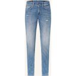Hellblaue DONDUP Monroe Slim Fit Jeans aus Baumwolle für Damen Größe S 